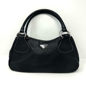 PRADA Vitello Daino Box Shoulder Bag Nero Black